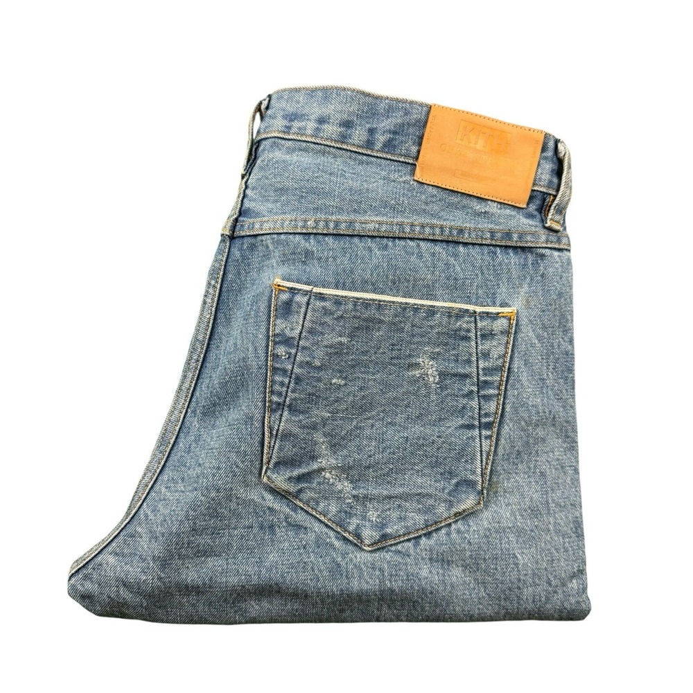 Kith X One Stroke Japanese Selvedge Distressed Mens Jeans 34x33 KITH12-51